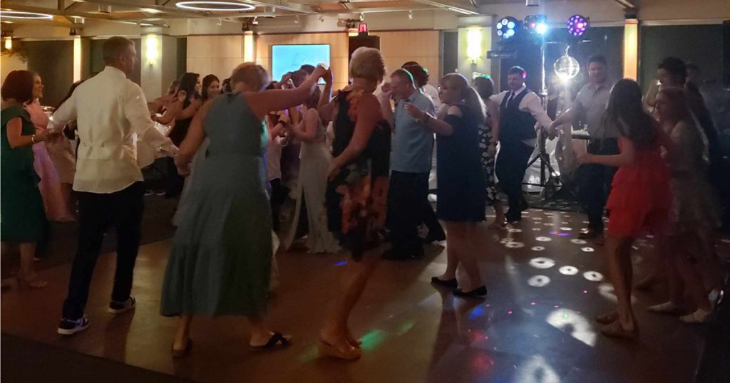 Dance floor at a wedding with A Lasting Impression DJ in Lincoln, Nebraska