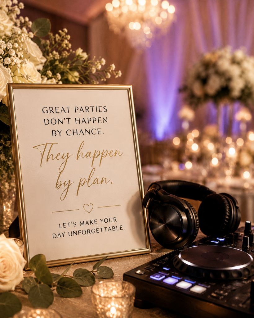 Wedding DJ timeline